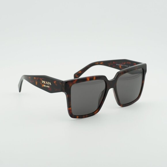 Prada PR24ZS 17N40L Sunglasses Root Tortoise Square Frame, Dark Grey Lenses main image 5
